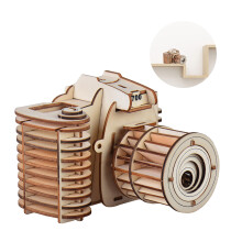 Holz 3D-Kamera Puzzle-Spielzeug für Kinder, pädagogisches Puzzlemodell 13,514,510,5 cm