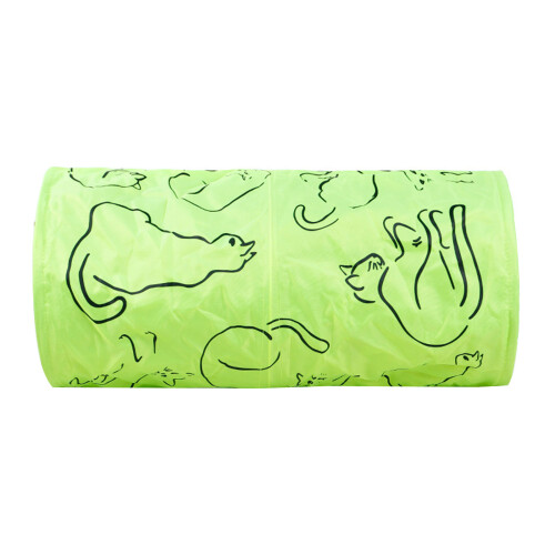 Tube de Tunnel pliable vert pour chat, Tunnels bidirectionnels,