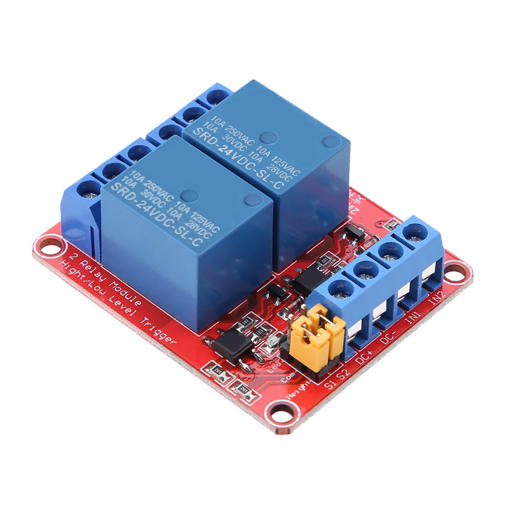 2 Channel Relay Module 24V With Optocoupler Isolation High/Low Trigger 9401377863044