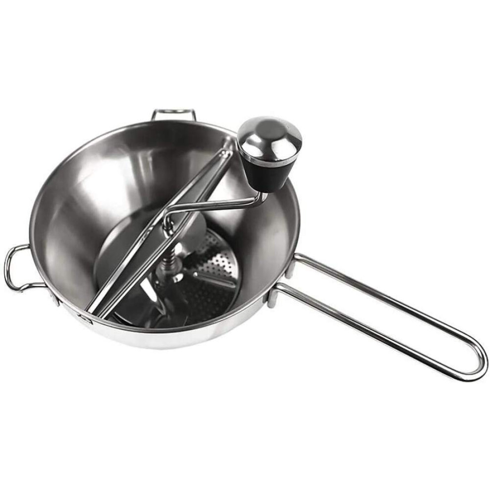 Stainless Steel Rotary Food Mill with 3 Interchangeable Discs for Potatoes and Baby Food