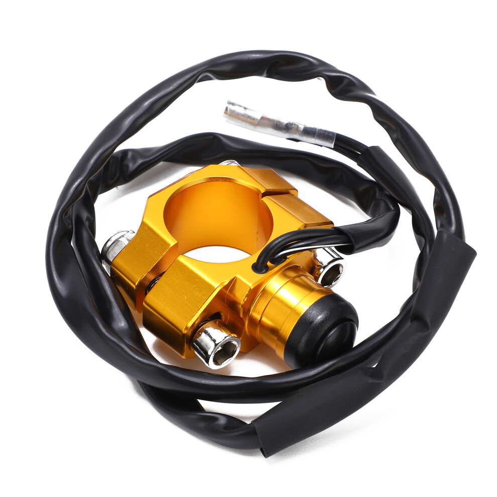Universal Engine Kill Switch For Atv Motorcycle 7/8In Handlebars Gold 4021377865050