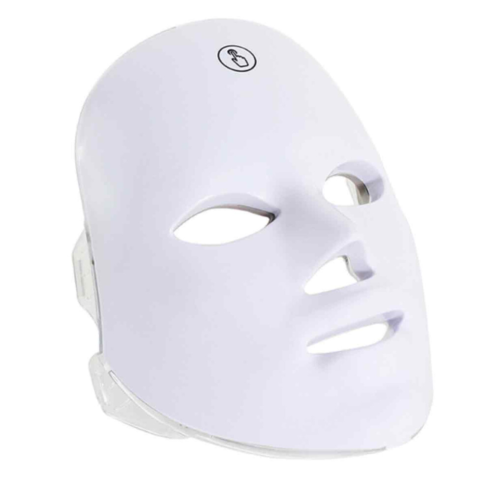 Red/Light 7-1 Colors Face Mask, Facial Skincare At Home Device With Mask For Face Technology, Cordless Portable And Rechargeable,