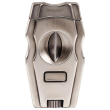 V Cigar Cutter with Punch Precision VCut Stainless Steel Ergonomic Grip for 5470 Ring Gauge