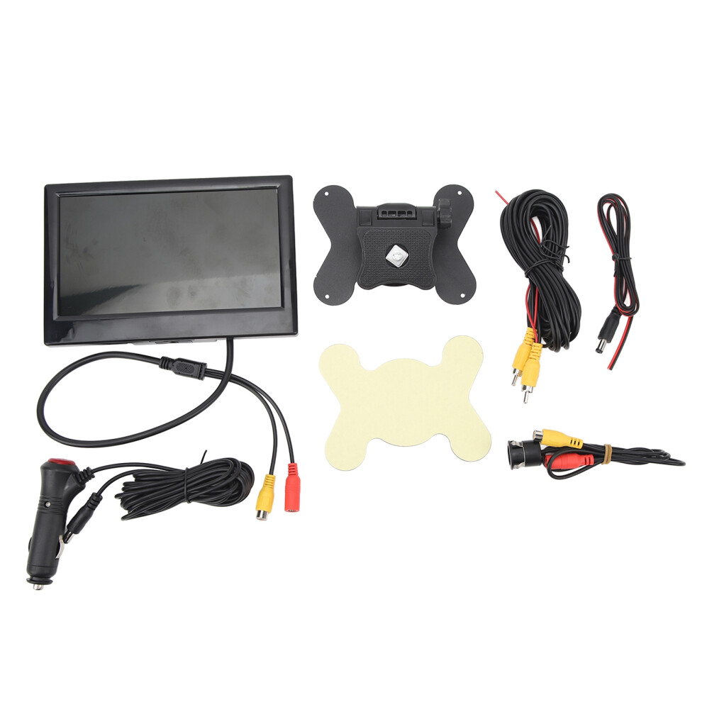 7In Car Reversing Monitor 12-24V 170 Wide Angle Color Lcd & Waterproof Rear Camera 9331377865970