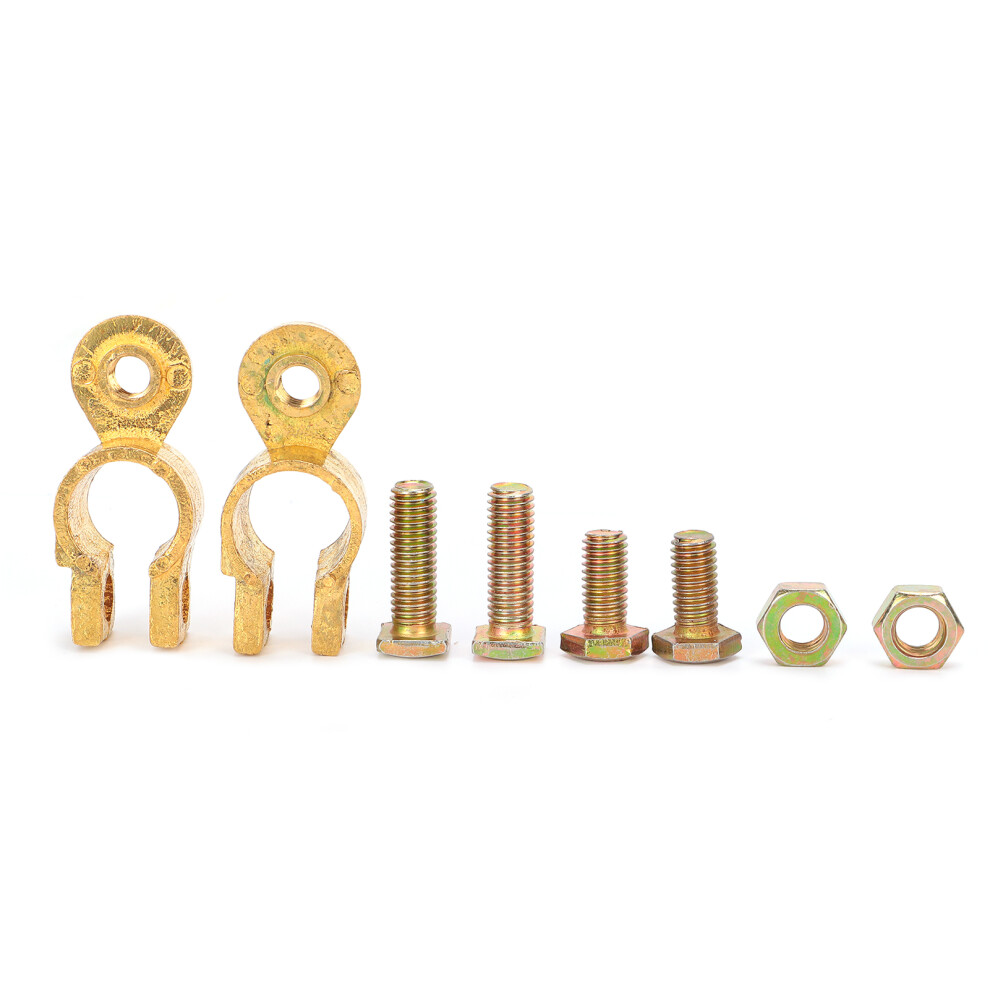 Battery Terminal Clamps Brass Marine Grade Battery Terminal Electrical Conductivity Corrosion Resistance Anti-Corrosion Pad Adjustable Terminal 9175034369209