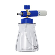 Foam Cannon for Car Wash with 360 Rotation, Water Flow Control and Multiple Spray Modes (Blue White)