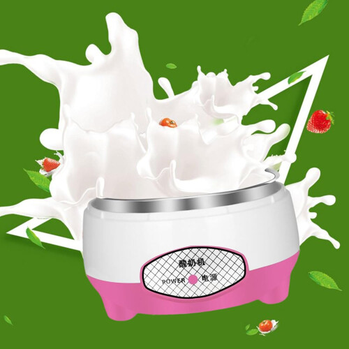 Yogurt Maker 1.2L Electric With Stainless Container Pink Adjustable Temperature And Time Control Automatic Yogurt Maker 2