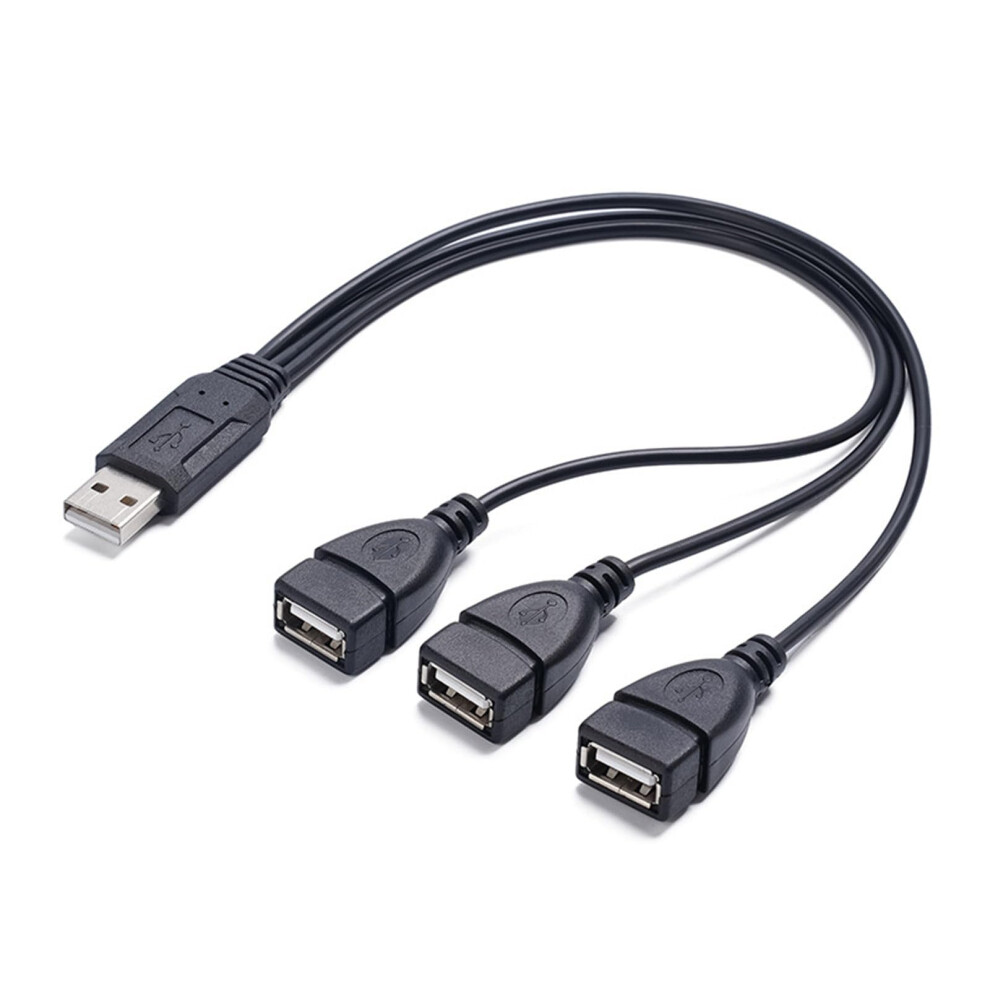Usb2.0 Male To Triple Female Splitter Cable Triple Usba Female Ports For Simultaneous Data Transfer And 5V3a Charging 9094768626474
