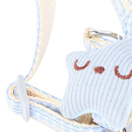 Adjustable Soft Mesh Pet Harness with Leash for Cats, Blue 1.5cm 2