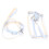 Adjustable Soft Mesh Pet Harness with Leash for Cats, Blue 1.5cm 2