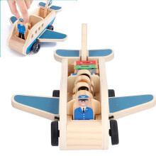 Wooden Toddler Airplane Play Set – Educational Passenger Jet Toy