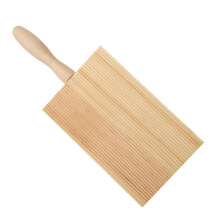 Wooden Gnocchi Board with Ergonomic Handle for Cavatelli and Pasta Making Tool
