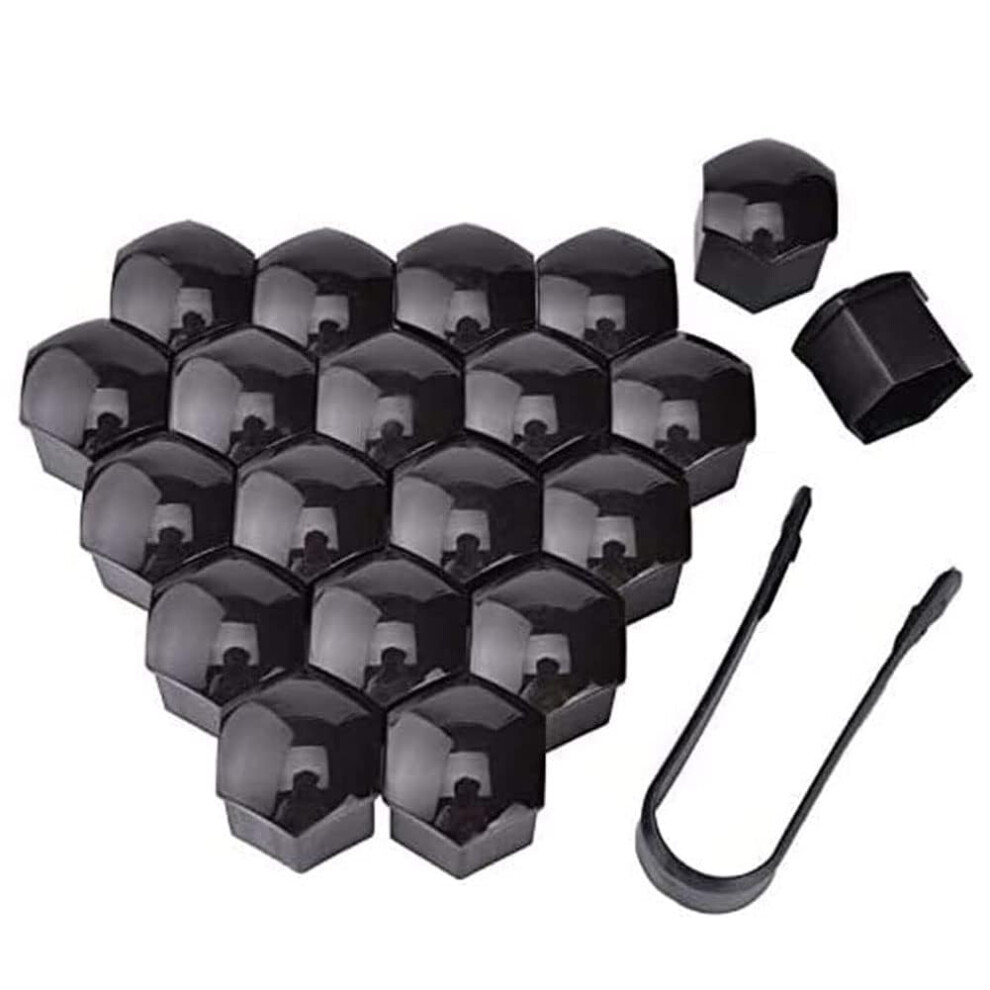 Car Wheel Nut Covers Caps 19Mm Dustproof Wheel Bolt Caps Black 9199774344265
