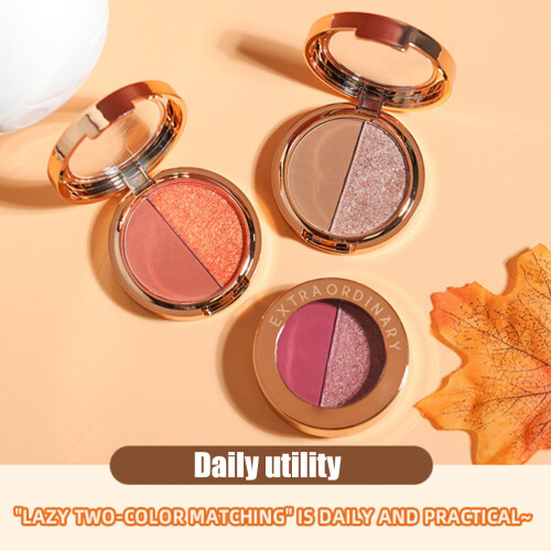 Σετ μακιγιάζ σκιών ματιών Goddess Glow Matte, διπλή παλέτα σκιών ματιών με λάμψη και 2
