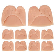 Comfortable W-Shaped Toe Tube Caps, Silicone Sleeves for Ballet Toe Protector, Soft Silicone Material Ensures Breathable Comfortable Fit, Adjustable