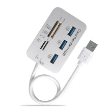 USB 3.0 Hub with SD TF Card Reader, Speed MultiPort Docking Station for PC and Laptop