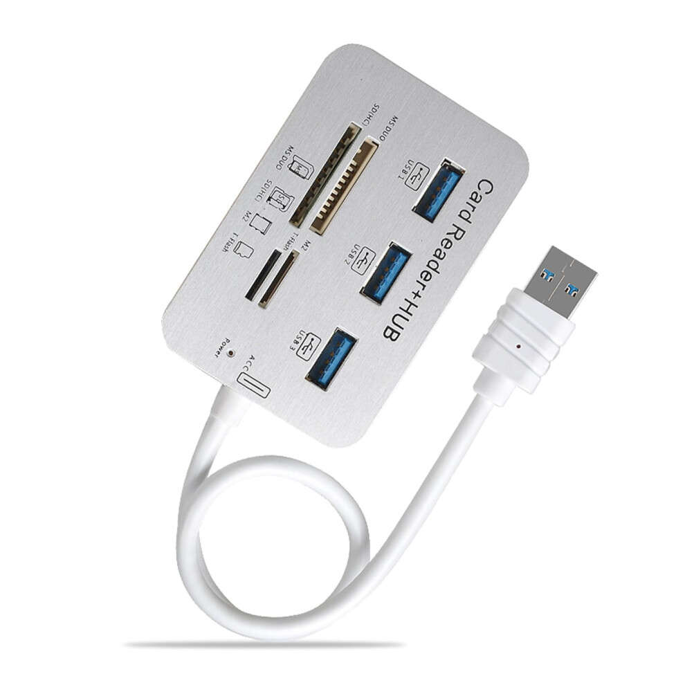 USB 3.0 Hub with SD TF Card Reader, Speed Multiport for Computer and Laptop