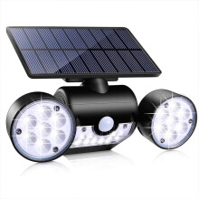 Solar Lamps ThreeHead Wall Lights With Body Sensor For Outdoor Garden Garage And Road Lighting