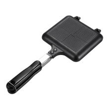 Nonstick Sandwich Pan Double Sided Aluminum Alloy with HeatResistant Handle for Toast and Pancakes