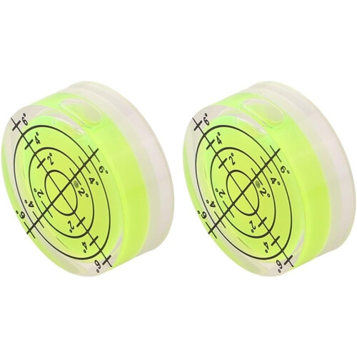 Circular Bubble Level Replacement 32 Millimeter Acrylic Spirit Level Tool 2 Pack For Precision Carpentry 2