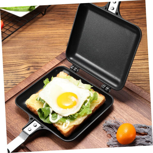 Non Stick Double Sided Frying Pan Sandwich Maker Easy Clean Surface for Breakfast and Snacks 1