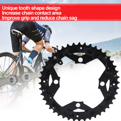 High-Strength 44T Chainring with Enhanced Grip for Bumpy Terrain 2