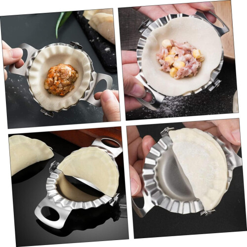 2pcs Stainless Steel Dumpling Maker and Press Tool for Easy Wrapping and  Edge Sealing 2