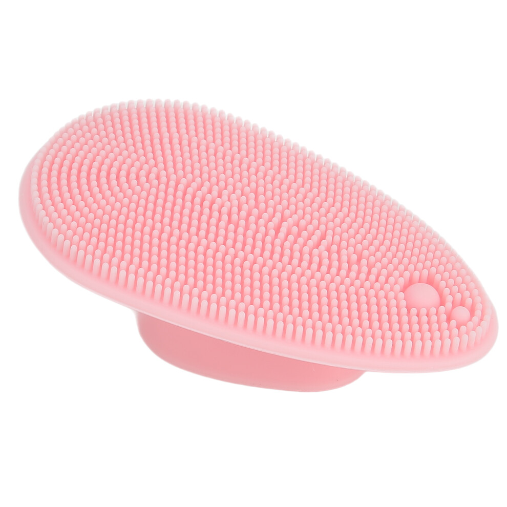 Portable Pink Silicone Facial Cleansing Brush for Gentle Skin Care
