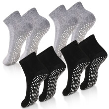 4pairs Revolutionize Pilates Routine Yoga Non Slip Socks With Dot Grip