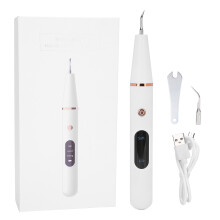 Ultraschall-Zahnbelagentferner für sichere und hygienische Mundpflege zu Hause, hocheffizienter Zahnreiniger aus Edelstahl mit LED-Licht für