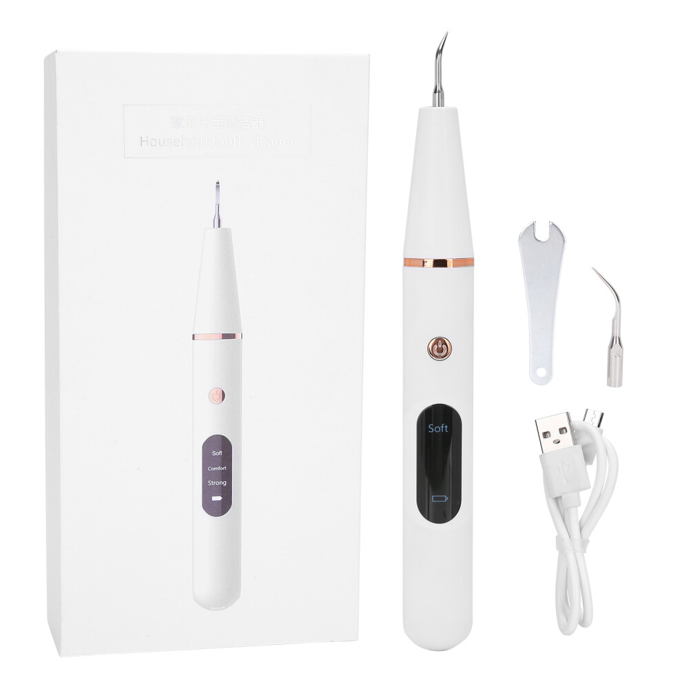 Ultrasonic Plaque Remover for Safe and Hygienic At-Home Oral Care, High-Efficiency Stainless Steel Teeth Cleaner with LED Light For Halloween Parties