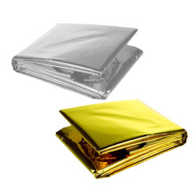 2pcs Emergency Thermal Blanket for Camping Survival, Waterproof Foil Warmth Protection