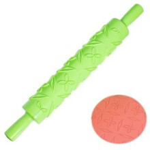Baking Roller Embossed Fondant Rolling Pin Cake Decorating Tools DIY Cooking Accessories Food Grade Plastic Non Stick Imprint Design for Fondant