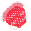 Elastic Lace Chicken Saddle Apron Red White Dots 20x20cm 13