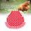 Elastic Lace Chicken Saddle Apron Red White Dots 20x20cm 2