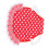 Elastic Lace Chicken Saddle Apron Red White Dots 20x20cm 9