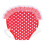 Elastic Lace Chicken Saddle Apron Red White Dots 20x20cm 11