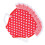 Elastic Lace Chicken Saddle Apron Red White Dots 20x20cm 15