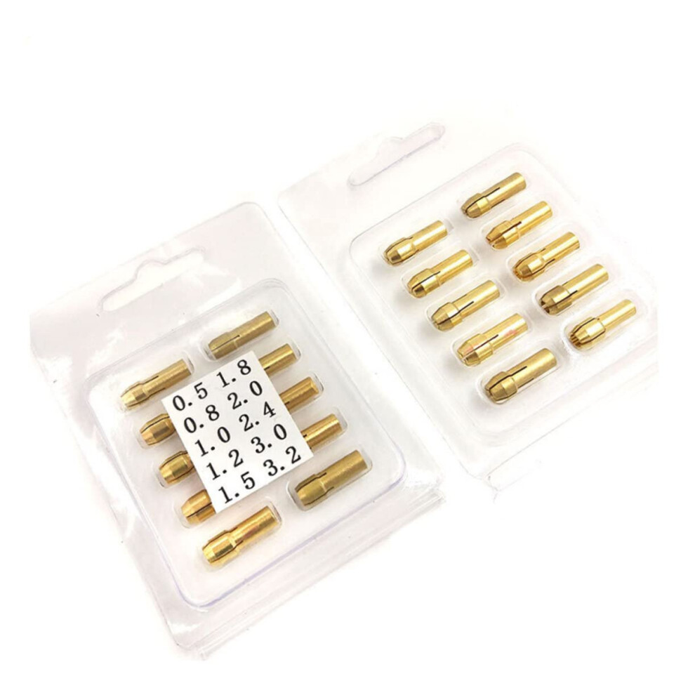 Brass Collet Set 4.8Mm Grinding Chuck For Rotary Tools Micro Selftightening Drill Clamp 20Pcs 9094768627822