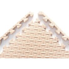 8 Piece 60x60cm Interlocking Soft EVA Foam Mats Tiles Modular Square Puzzle Floor Mat Beige