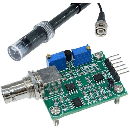 PH Module pH Value Detection Sensor Electrode Probe BNC Connector 014 pH Range Aquarium Lab Module Not Rechargeable 1