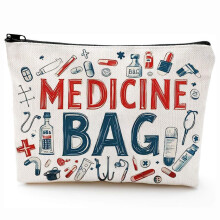 Travel Medicine Bag Set 2Piece Portable Zipper Pouch For Pills Meds First Aid Organizer For Women And Men