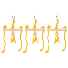 Bird Cage Hanging Toy, Colorful Elastic Bird Toy For Entertainment Trim Beak With Natural Straw And Wood, Non Toxic Materials Suitable For Parrot And