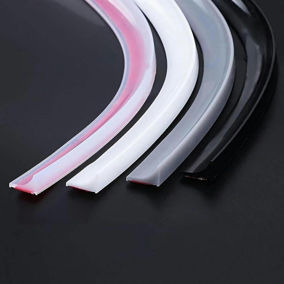 Shower Threshold Water Dam Collapsible Water Guard Barrier For Shower Stall Seal Strip Black 150Cm/59In 9199774350563