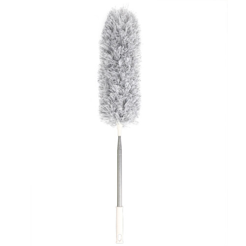 Microfiber Duster For Cleaning Extendable Duster With Bendable Head Stainless Steel Handle Strong Adsorption Versatile Hook Compatible For Ceiling