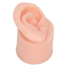 Modèle d'oreille en silicone pour la pratique du piercing, adapté aux boucles d'oreilles et aux clous, avec un conduit auditif long pour une