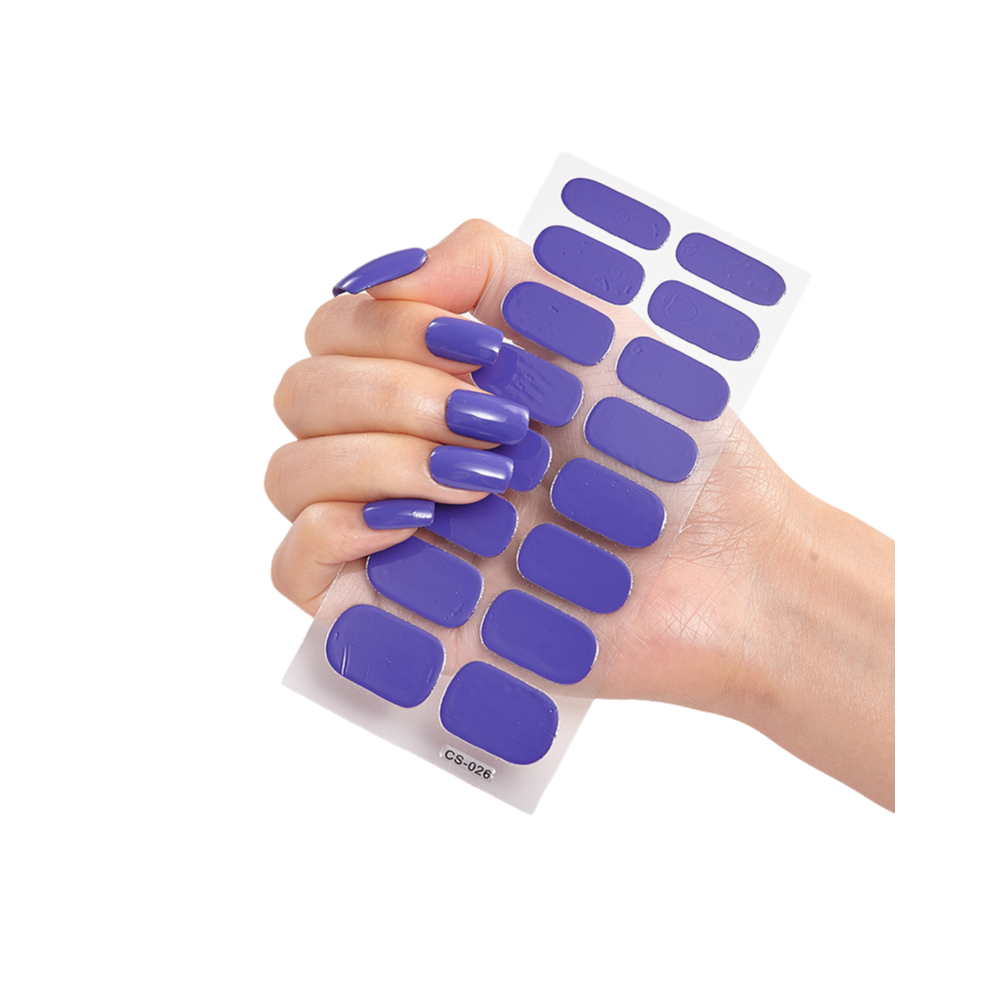 Long Lasting Nail Wraps with Waterproof Protection, Works with Any UV LED Lamps for Fast Curing, Self Adhesive Shinny Glitter Nail Wraps, Semi Cured