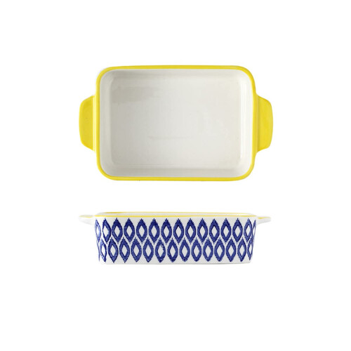 Ceramic Baking Dish with Handles NonStick Porcelain Bakeware Rectangle Pie and Casserole Pan