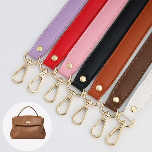 Handbag Chain 28cm PU Leather Shoulder Strap Replacement Bag Strap Solid Color Short Strap 1