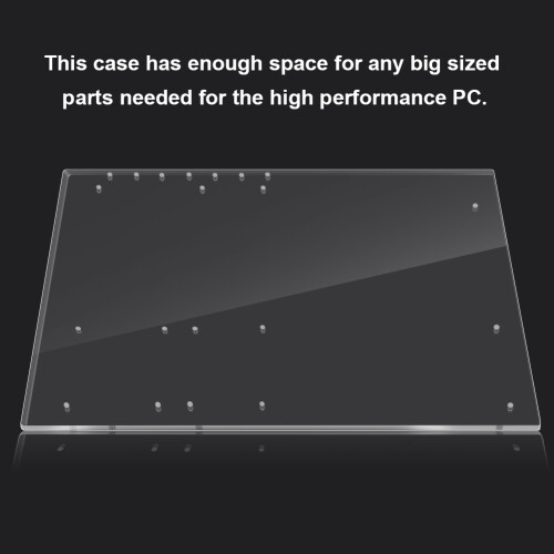 Transparent Acrylic Open Frame Computer Case DIY Base for ATX Motherboard 2